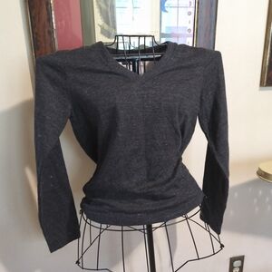 Vintage y2k Rusty skater surfer grey metallic v-neck sweater sweatshirt